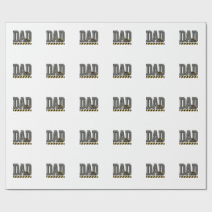 Vintage-T-Shirt-Design für Bauarbeiter-Väter_ Geschenkpapier
