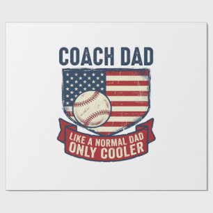 Vintage-T-Shirt-Design für patriotischen Baseball- Geschenkpapier