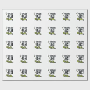Vintage-T-Shirt-Design für Rasenmäher: Vater mäht  Geschenkpapier