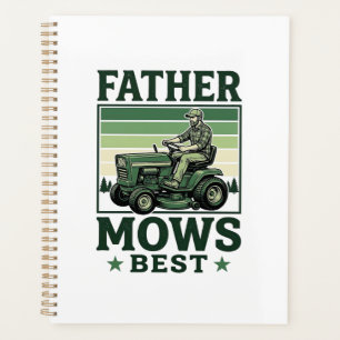 Vintage T-Shirt-Design für Rasenmäher: Vater mäht  Planer
