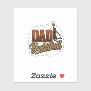 Vintage-T-Shirt-Design mit Basketball-Motiv für de Aufkleber