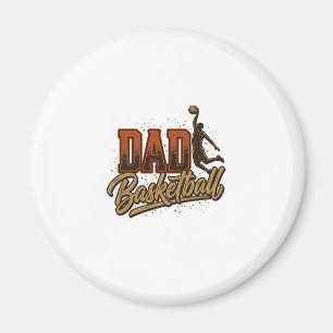 Vintage-T-Shirt-Design mit Basketball-Motiv für de Magnet