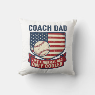 Vintage-T-Shirt-Design mit patriotischem Baseball- Kissen