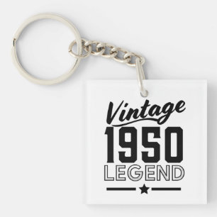Vintage T-Shirt Knopf Schlüsselanhänger 50er Jahre