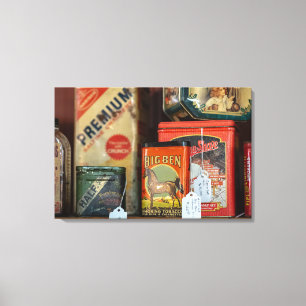 Vintage Tabakzinnsammlung Leinwanddruck