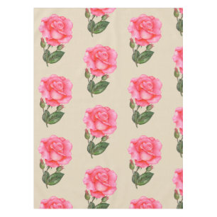Vintage Tablette Rosa Blume Floral Botanik Tischdecke