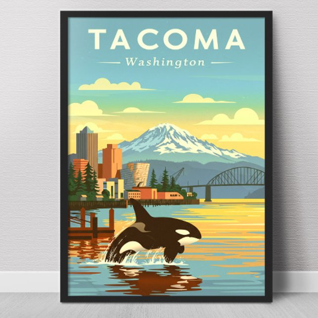 Vintage Tacoma Washington Poster (Von Creator hochgeladen)