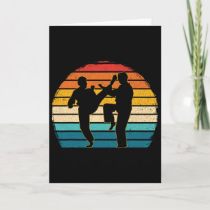 Vintage Taekwondo Koreanische Kampfsportarten Kick Karte