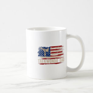 Vintage Taekwondo Vater Amerikanische USA-Flagge S Kaffeetasse