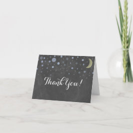 Vintage Tafel mit Mond Dankeskarte