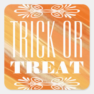 Vintage Tafel Trick-or-Treat Halloween Quadratischer Aufkleber