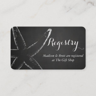 Vintage Tafelstarfish-Seehochzeit Begleitkarte