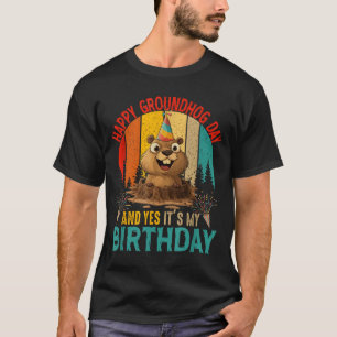 Vintage Tag des Murmeltieres und mein Geburtstag N T-Shirt