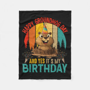 Vintage Tag des Murmeltiers und mein Geburtstag Na Fleecedecke