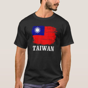 Vintage Taiwan-Flagge für Taiwaner T-Shirt
