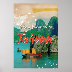 Vintage Taiwan-Reiseposter Poster