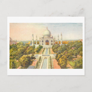 Vintage Taj Mahal Postkarte