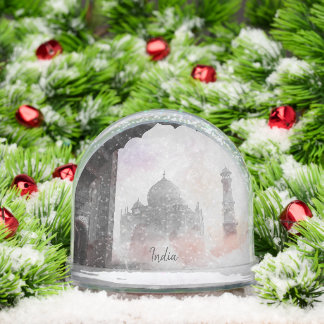 Vintage Taj Mahal Snow Globe – Retro India Travel  Schneekugeln