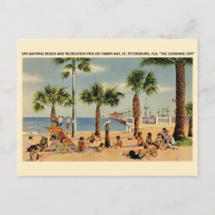 Vintage Tampa Bay St. Petersburg Florida Post Card Postkarte