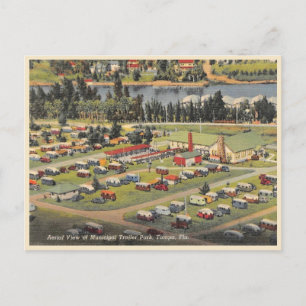 Vintage Tampa Florida Municipal Trailer Park Postkarte
