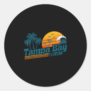 Vintage Tampa Y Florida Beach Sommerurlaub Spri Runder Aufkleber