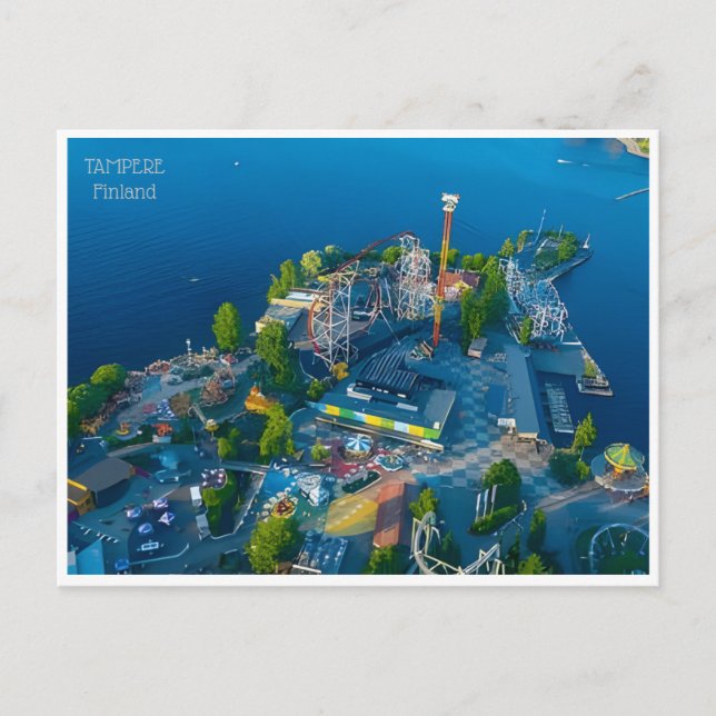 Vintage Tampere Finnland Tourismus Finnland Postkarte (Vorderseite)