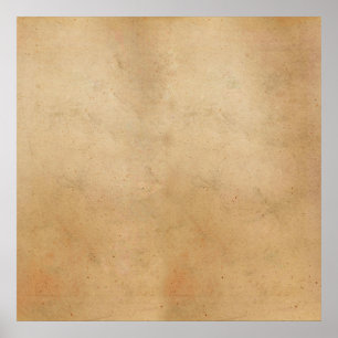 Vintage Tan Grunge Antiquites Pergamentpapier Poster