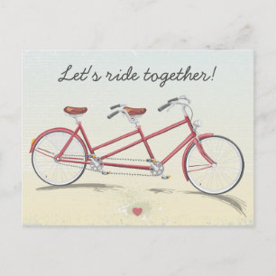 Vintage Tandem Bicycle Postkarte