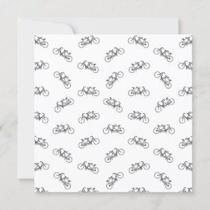 Vintage Tandem Fahrrad Zweier Sitz Bikes INDIVIDUE Einladung