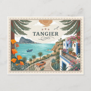 Vintage Tanger Marokko Reise-Postkarte Postkarte