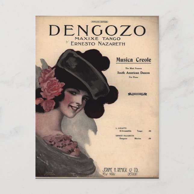 Vintage Tango Sheet Music Postkarte (Vorderseite)