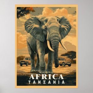 Vintage Tansania: Safari-Abenteuer Poster