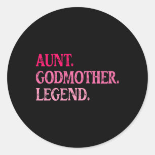 Vintage Tante Godmutter Legende Funny Tanttie Mütt Runder Aufkleber