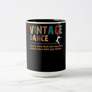 Vintage Tanzdefinitionsübergabe Zweifarbige Tasse