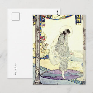 Vintage Tanzende Mädchen von Jessie M. King Postkarte