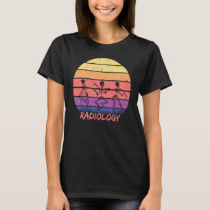 Vintage tanzendes Skelett Rad Tech Radiologie Tech T-Shirt