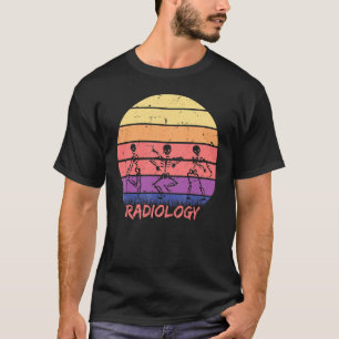 Vintage tanzendes Skelett Rad Tech Radiologie Tech T-Shirt