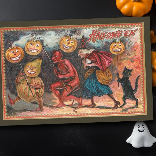 Vintage Tanzhexe, Pumpkins, Teufel Seidenpapier (Von Creator hochgeladen)