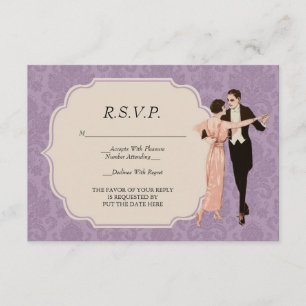 Vintage Tanzkarte der 20er Jahre RSVP Karte