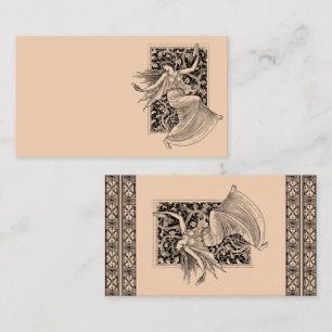 Vintage Tanzkarte Visitenkarte