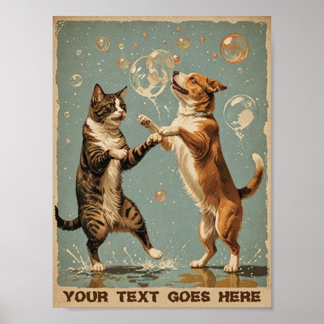 Vintage Tanzkatze Poster (Vorne)
