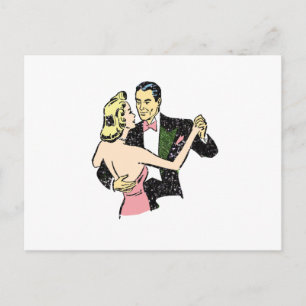 vintage Tanzpaar Postkarte