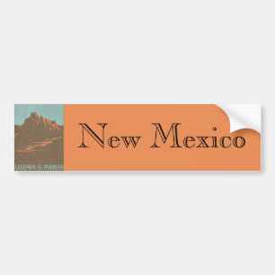Vintage Taos Pueblos New Mexico, Reiseplaner Kunst Autoaufkleber