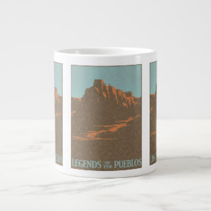 Vintage Taos Pueblos New Mexico, Reiseplaner Kunst Jumbo-Tasse