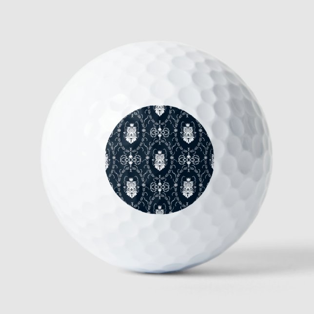 Vintage Tapete mit Blumenmuster - Nahtloser Hinter Golfball (Vorderseite)