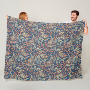 Vintage Tapete mit Blumenmuster - Nahtloses Muster Fleecedecke