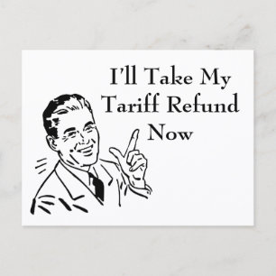 Vintage-Tarif-Rückerstattungsscheck Postkarte