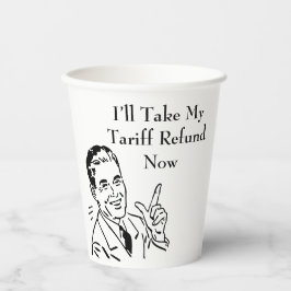 Vintage Tariff Refund Check Pappbecher