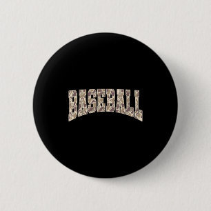 Vintage-Tarnmuster-Spieltag Baseball-Saison lustig Button