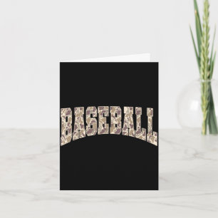 Vintage-Tarnmuster-Spieltag Baseball-Saison lustig Karte